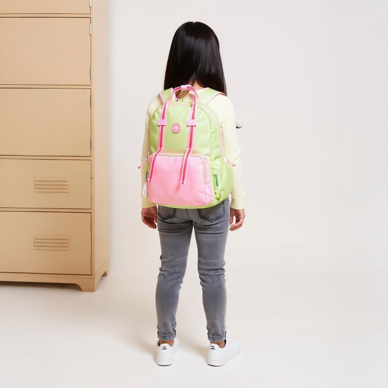MARSHMALLOW Backpack-Fresky -1 Cmprt-Girls- (Polyester) Green \ 33X43X16 - Image 3